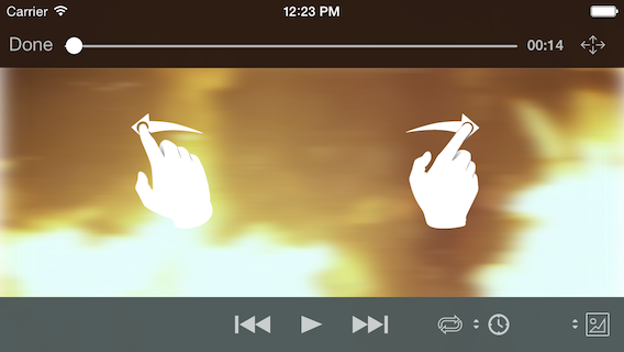 VLC for iOS playback position gestures