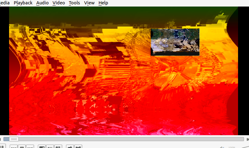 A striking image of a video with many effects