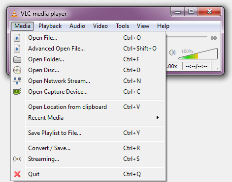 how to convert file format from vlc player to media player