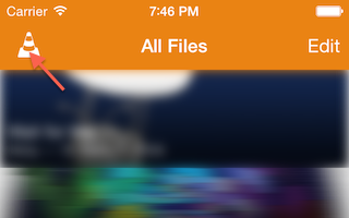 VLC for iOS Cone menu.png