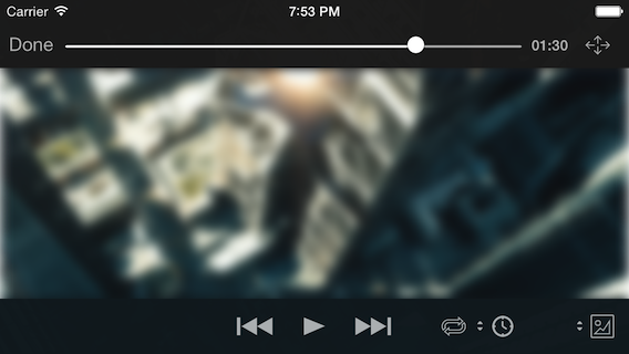 VLC for iOS Playback view
